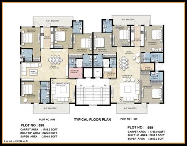 Project Image of 1415.0 - 2550.0 Sq.ft 3 BHK Apartment for buy in Omaxe Celestia Royal