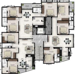 Project Image of 1392.0 - 1675.0 Sq.ft 3 BHK Apartment for buy in PNR Moderna