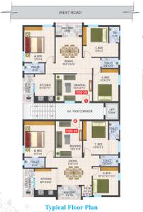 Project Image of 0.0 - 1550.0 Sq.ft 3 BHK Apartment for buy in Aditya Residency
