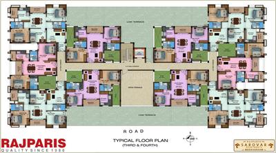 Project Image of 852.0 - 1168.0 Sq.ft 2 BHK Apartment for buy in Rajparis Sarovar