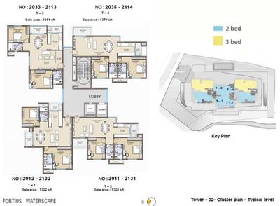 Project Image of 1322.0 - 1764.0 Sq.ft 2 BHK Apartment for buy in Fortius Waterscape