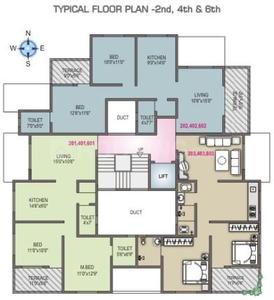 Project Image of 650.0 - 696.0 Sq.ft 2 BHK Apartment for buy in RK Lunkad Nisarg Ashish II