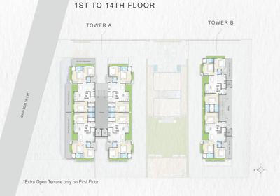 Project Image of 0.0 - 1150.0 Sq.ft 3 BHK Apartment for buy in Aarna 84