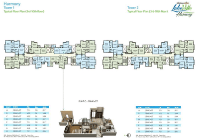 Project Image of 518.0 - 1281.0 Sq.ft 2 BHK Apartment for buy in Siddha Eden Lakeville Phase I