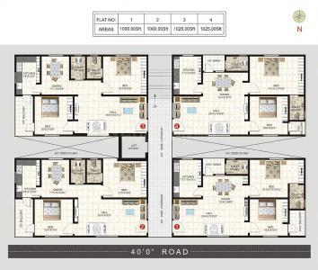 Project Image of 0.0 - 1025.0 Sq.ft 2 BHK Apartment for buy in Janani Srinivasa Nilayam
