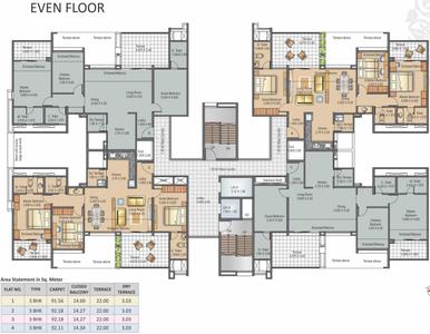 Project Image of 985.54 - 992.22 Sq.ft 3 BHK Apartment for buy in Kunal Aspiree Phase III