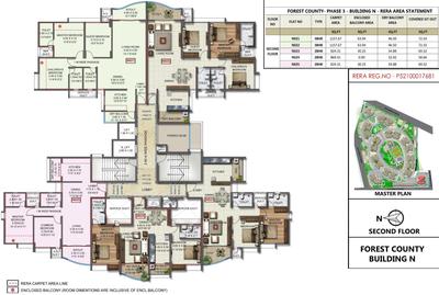 Project Image of 935.54 - 1340.44 Sq.ft 2 BHK Apartment for buy in Vascon Forest County PH 3