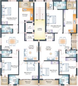 Project Image of 0.0 - 1480.0 Sq.ft 3 BHK Apartment for buy in Pushkar Aditya
