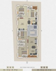 Project Image of 1058.0 - 1105.0 Sq.ft 2 BHK Apartment for buy in Chitra Tulip Apartments