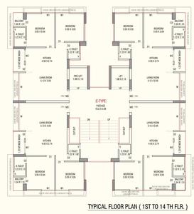 Project Image of 607.95 - 616.34 Sq.ft 2 BHK Apartment for buy in Siyaram Shyam Yamuna
