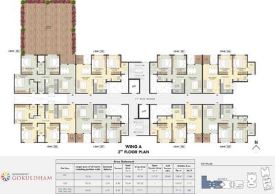 Project Image of 517.0 - 1113.0 Sq.ft 2 BHK Apartment for buy in Samraat Gokuldham Project 01