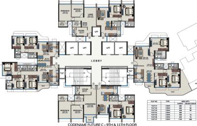 Project Image of 589.0 - 1254.0 Sq.ft 2 BHK Apartment for buy in Kanakia Future City C