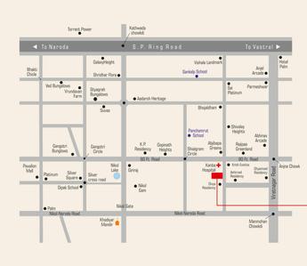 Vaghamshi Sahitya Heaven Location Plan 1