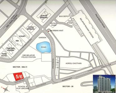 Image of 1125 Sq.ft 2 BHK Apartment / Flat for sale in Priyanka Hill View Residency, Belapur CBD, Navi Mumbai for Rs. 19000000