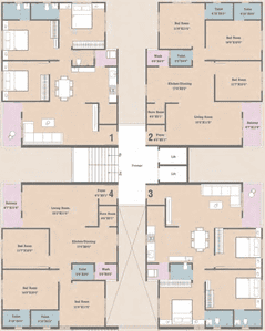 Project Image of 874.0 - 894.0 Sq.ft 3 BHK Apartment for buy in M J Pavilion Heights II