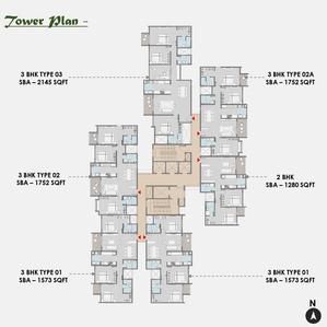 Project Image of 1760.0 - 2166.0 Sq.ft 3 BHK Apartment for buy in Park East by Ruchira