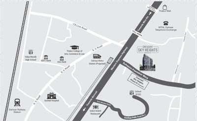 Project Image of 449.0 - 652.0 Sq.ft 1 BHK Apartment for buy in Crescent Sky Heights Phase II Wing D And E