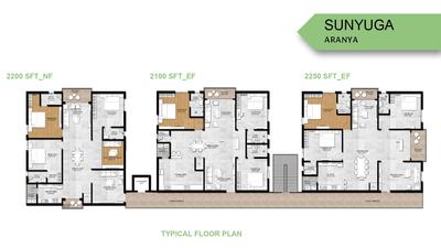 Project Image of 2100.0 - 2250.0 Sq.ft 3 BHK Apartment for buy in Sunyuga Aranya