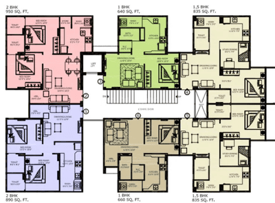 Project Image of 690 Sq.ft 1 BHK Apartment / Flat for sale in Vejalpur for Rs. 3550000