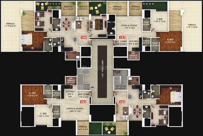 Project Image of 0.0 - 759.0 Sq.ft 2 BHK Apartment for buy in Gagan Unnatii Phase 2