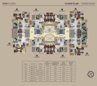 Project Image of 828.0 - 1890.0 Sq.ft 2 BHK Apartment for buy in Purva Aspire