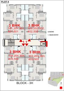Meera Shantivanam Phase 3 Plot 8 Block 3 H Cluster Plan from 1st to 6th Floor 1