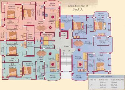 Project Image of 1539.0 - 1857.0 Sq.ft 3 BHK Apartment for buy in Vasudeva Vikramsila Garden