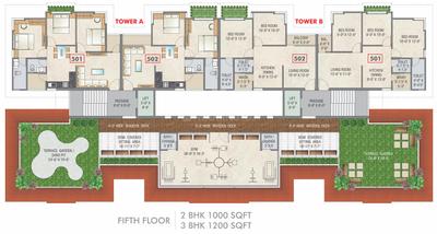 Project Image of 1000.0 - 1200.0 Sq.ft 2 BHK Apartment for buy in Fortune Greenfields 4 And 4 Plus