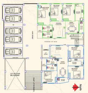 Project Image of 900.0 - 1051.0 Sq.ft 3 BHK Apartment for buy in Shri Balajee Bhanu Regency