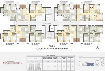 Project Image of 517.0 - 1113.0 Sq.ft 2 BHK Apartment for buy in Samraat Gokuldham Project 01