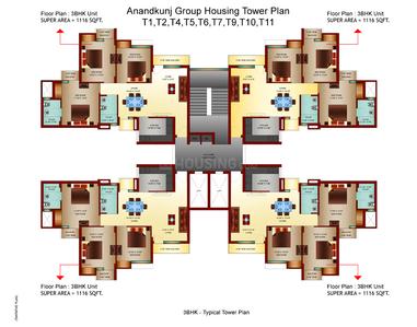 Project Image of 808.8 - 1291.67 Sq.ft 3 BHK Apartment for buy in SNG Anandkunj Phase 1