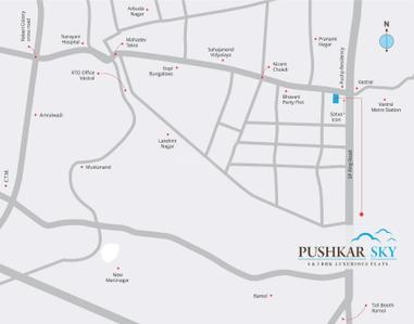 Project Image of 1336.0 - 1530.0 Sq.ft 3 BHK Apartment for buy in Pushkar Sky
