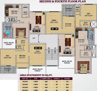 Project Image of 393.0 - 410.0 Sq.ft 1 BHK Apartment for buy in Geet Govind Muktaiaangan Phase III