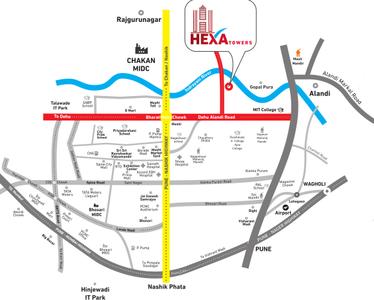 Project Image of 415.59 - 576.84 Sq.ft 1 BHK Apartment for buy in DML Hexa Towers Wing A