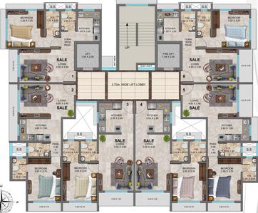 Project Image of 392.56 - 842.92 Sq.ft 1 BHK Apartment for buy in P Square Ganga Avenue