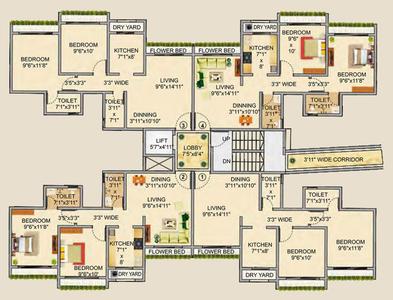 Project Image of 339.0 - 555.0 Sq.ft 1 BHK Apartment for buy in Veena Dynasty Ph II