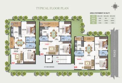 Project Image of 945.0 - 1100.0 Sq.ft 2 BHK Apartment for buy in Sambath SJR Elites
