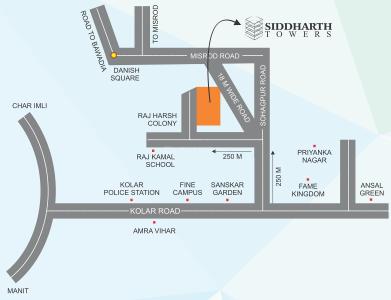 Project Image of 1200.0 - 1500.0 Sq.ft 2 BHK Apartment for buy in Siddharth Towers 2