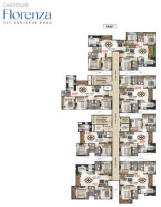 Project Image of 1479.0 - 1562.0 Sq.ft 3 BHK Apartment for buy in Coevolve Florenza