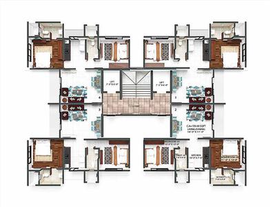 Project Image of 0.0 - 550.0 Sq.ft 2 BHK Apartment for buy in Khoker Royale