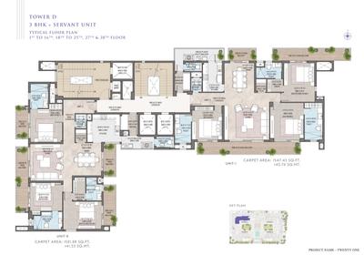 Project Image of 2650 Sq.ft 3 BHK Apartment / Flat for sale in Gomti Nagar for Rs. 25300000