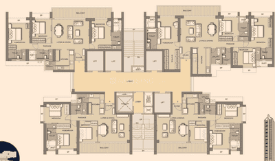 Project Image of 2093 Sq.ft 4 BHK Apartment / Flat for sale in Thane West for Rs. 50000000