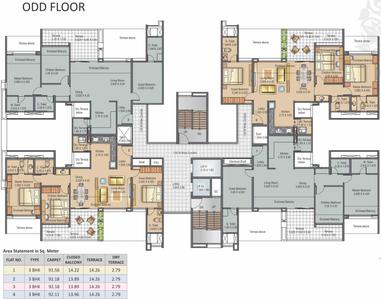 Project Image of 985.54 - 992.22 Sq.ft 3 BHK Apartment for buy in Kunal Aspiree Phase III