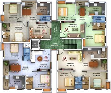 Project Image of 885.0 - 1450.0 Sq.ft 2 BHK Apartment for buy in AA Gokulam