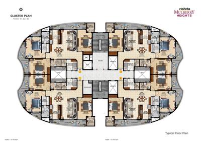 Project Image of 1440.0 - 1473.47 Sq.ft 3 BHK Apartment for buy in Rishita Mulberry Heights Phase 2