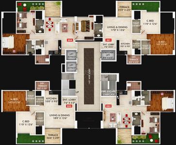 Project Image of 0.0 - 759.0 Sq.ft 2 BHK Apartment for buy in Gagan Unnatii Phase 2