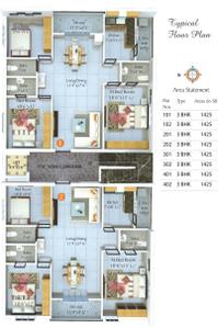 Project Image of 0.0 - 1425.0 Sq.ft 3 BHK Apartment for buy in KSR Royal Court