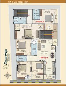 Project Image of 1400.0 - 1750.0 Sq.ft 3 BHK Apartment for buy in Laavanya Snowdrop Residences