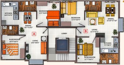 Project Image of 840.0 - 855.0 Sq.ft 2 BHK Apartment for buy in Vardhans Shelters Seasons