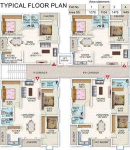Project Image of 1078.0 - 1476.0 Sq.ft 2 BHK Apartment for buy in GSRK Vishnus Om Shanti